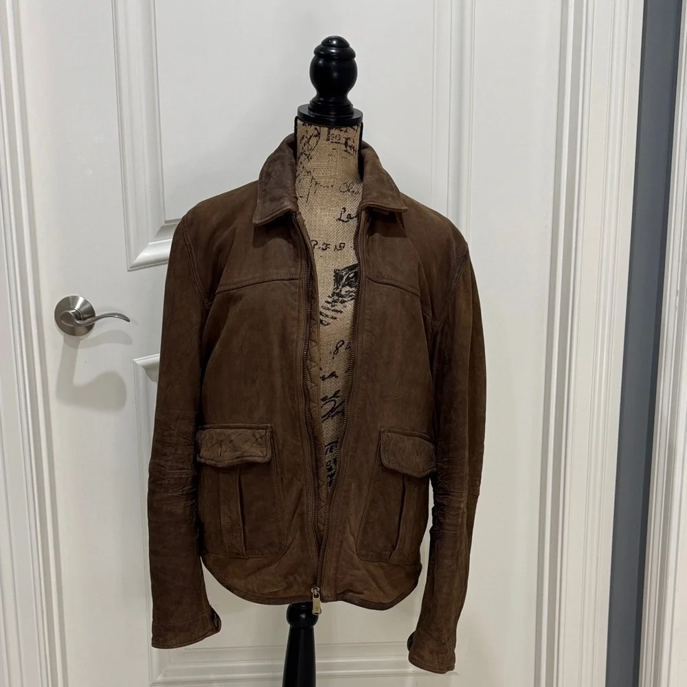 Massimo Dutti Brown Suede Jacket - Picture 1 of 7